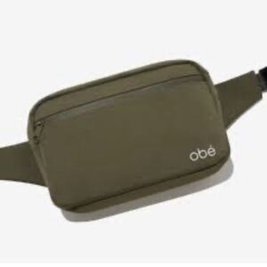 NEW Obé Fitness Multi-Pocket Accessory Bag / Workout Pouch – Olive Green ⭐